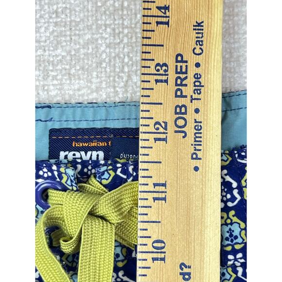 Reyn Spooner Men’s 32 Blue Geometric Print Board Shorts / Swim Trunks Surf Beach - Picture 6 of 7